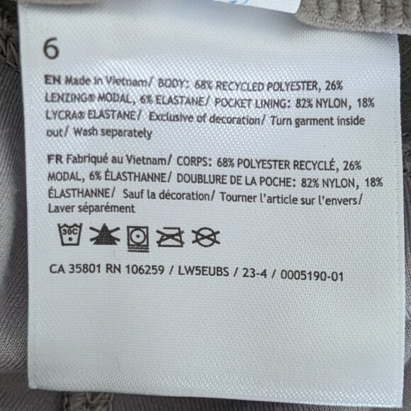 Lululemon Softstreme Ribbed Zip Flared Pant, Riverstone, Size 6 - Picture 8 of 8